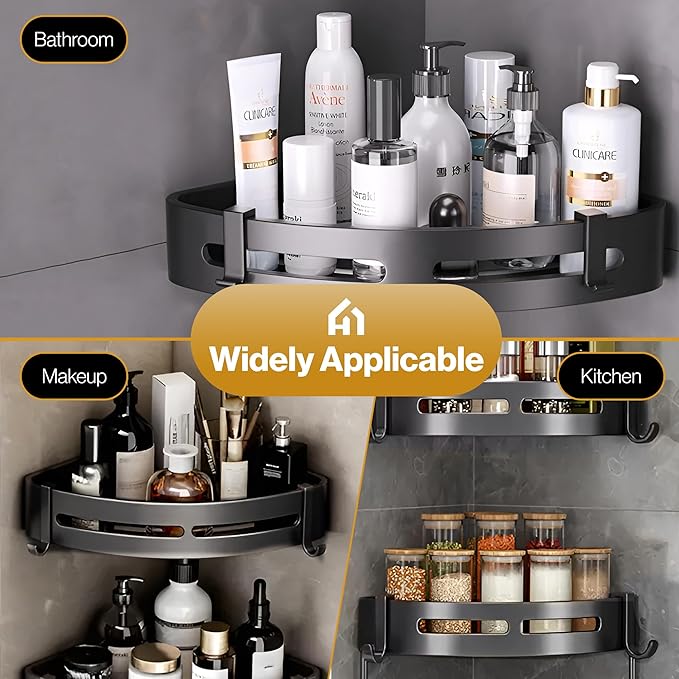 Corner Shelf for Bathroom, Aluminium Bathroom Shelf for Wall pack of 1