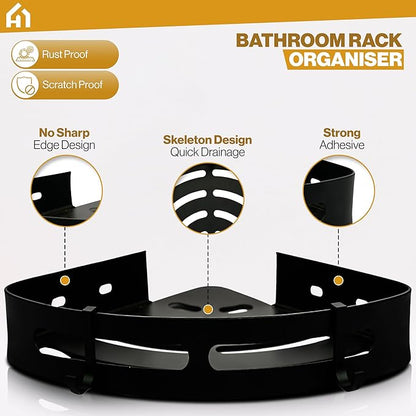 Corner Shelf for Bathroom, Aluminium Bathroom Shelf for Wall pack of 1