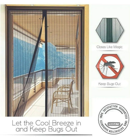 Mesh Screen Net Home Magnetic Foldable Anti Mosquito Door Curtains 100*210CM which fits to Door Size - 7 Feet - CL-RI-785