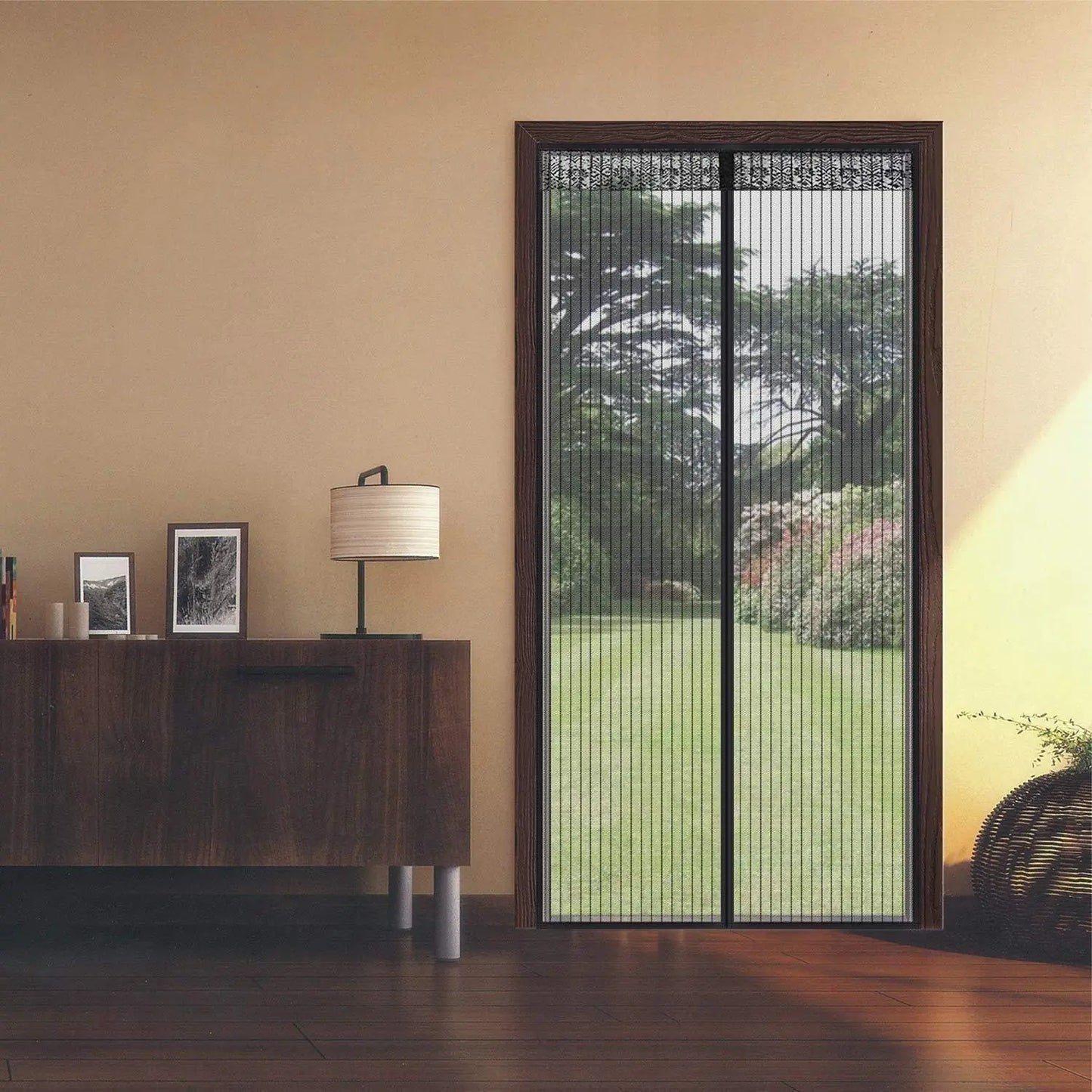 Mesh Screen Net Home Magnetic Foldable Anti Mosquito Door Curtains 100*210CM which fits to Door Size - 7 Feet - CL-RI-785